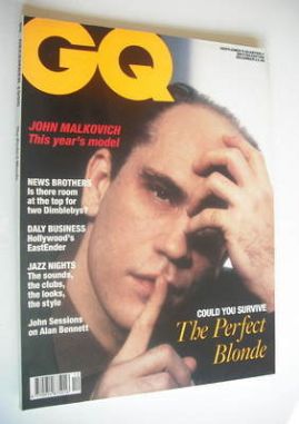 British GQ magazine - December 1990 - John Malkovich cover