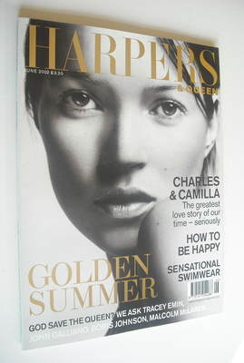 British Harpers & Queen magazine - June 2002 - Kate Moss cover