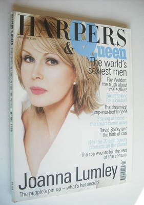 British Harpers & Queen magazine - April 1999 - Joanna Lumley cover