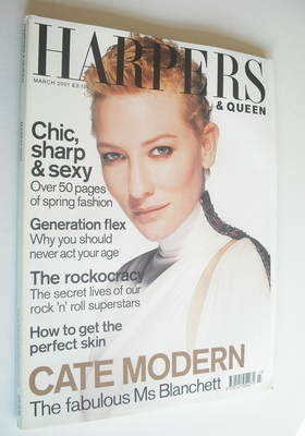 British Harpers & Queen magazine - March 2001 - Cate Blanchett cover
