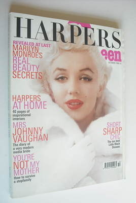 British Harpers & Queen magazine - October 1999 - Marilyn Monroe cover