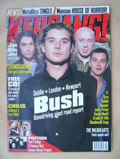 <!--1997-11-08-->Kerrang magazine - Bush cover (8 November 1997 - Issue 673