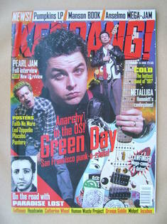 <!--1998-01-24-->Kerrang magazine - Green Day cover (24 January 1998 - Issu