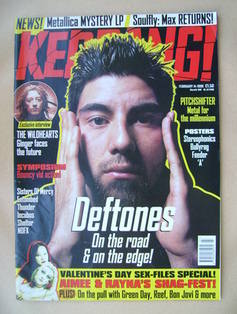 <!--1998-02-14-->Kerrang magazine - Chino Moreno cover (14 February 1998 - 