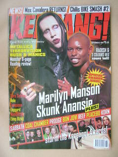 <!--1997-09-06-->Kerrang magazine - Marilyn Manson and Skin cover (6 Septem
