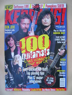 Kerrang magazine - 100 Guitarists That Changed Your World cover (7 March 1998 - Issue 689)