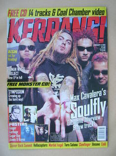<!--1998-02-21-->Kerrang magazine - Soulfly cover (21 February 1998 - Issue