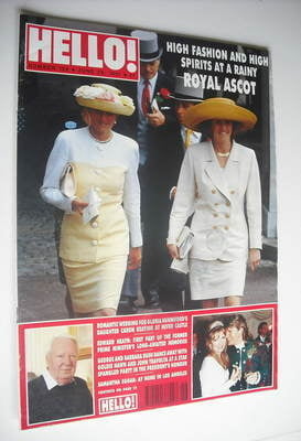 Hello! magazine - Princess Diana and The Duchess of York cover (29 June 1991 - Issue 159)