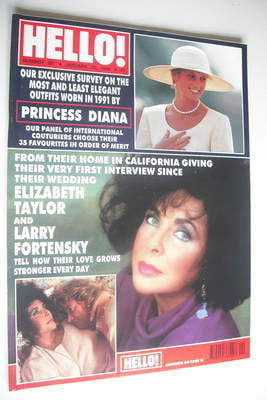 Hello! magazine - Elizabeth Taylor cover (25 January 1992 - Issue 187)