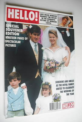 Hello! magazine - Lady Helen Windsor and Tim Taylor wedding cover (25 July 1992 - Issue 212)