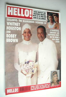 Hello! magazine - Whitney Houston and Bobby Brown wedding cover (1 August 1992 - Issue 213)