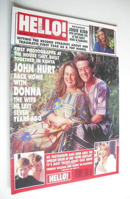 Hello! magazine - John Hurt and Donna Hurt cover (13 January 1996 - Issue 389)