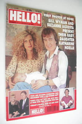 Hello! magazine - Bill Wyman and Suzanne Accosta cover (22 October 1994 - Issue 327)