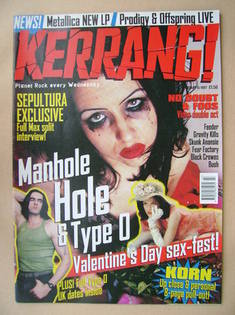 Kerrang magazine - Tairrie B cover (15 February 1997 - Issue 635)