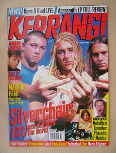 <!--1997-03-08-->Kerrang magazine - Silverchair cover (8 March 1997 - Issue