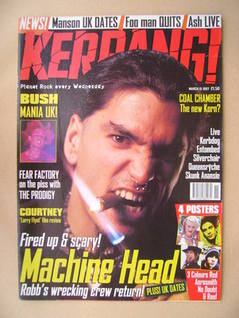 <!--1997-03-15-->Kerrang magazine - Robb Flynn cover (15 March 1997 - Issue