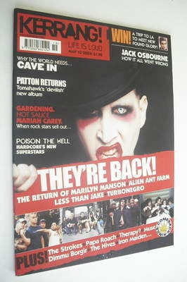 Kerrang magazine - Marilyn Manson cover (10 May 2003 - Issue 954)