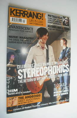 Kerrang magazine - Stereophonics cover (17 May 2003 - Issue 955)