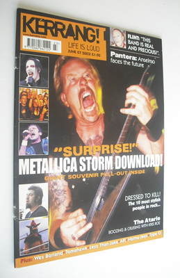 Kerrang magazine - Metallica cover (7 June 2003 - Issue 958)