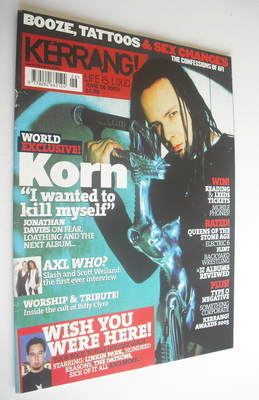 Kerrang magazine - Korn cover (28 June 2003 - Issue 961)