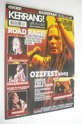 Kerrang magazine - Ozzfest 2003 cover (26 July 2003 - Issue 965)