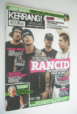 Kerrang magazine - Rancid cover (9 August 2003 - Issue 967)