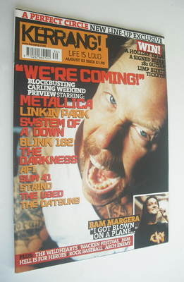 Kerrang magazine - Metallica cover (23 August 2003 - Issue 969)