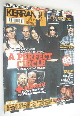 Kerrang magazine - A Perfect Circle cover (13 September 2003 - Issue 972)