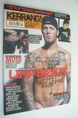 Kerrang magazine - Fred Durst cover (20 September 2003 - Issue 973)