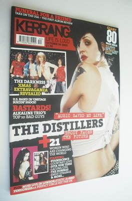Kerrang magazine - Brody Dalle cover (4 October 2003 - Issue 975)