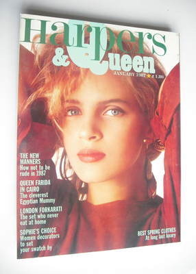 <!--1987-01-->British Harpers & Queen magazine - January 1987 - Uma Thurman