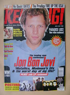 Kerrang magazine - Jon Bon Jovi cover (14 June 1997 - Issue 652)