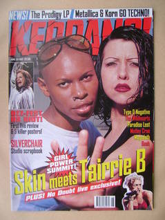 <!--1997-06-28-->Kerrang magazine - Skin and Tairrie B cover (28 June 1997 