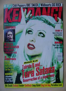 <!--1997-07-26-->Kerrang magazine - Tairrie B cover (26 July 1997 - Issue 6