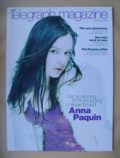 Telegraph magazine - Anna Paquin cover (27 November 1999)