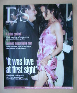 <!--2003-07-25-->Evening Standard magazine - Padma Lakshmi and Salman Rushd