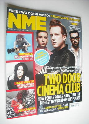 <!--2012-08-04-->NME magazine - Two Door Cinema Club cover (4 August 2012)
