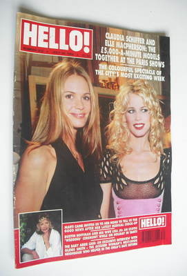 Hello! magazine - Claudia Schiffer and Elle Macpherson cover (30 July 1994 - Issue 315)