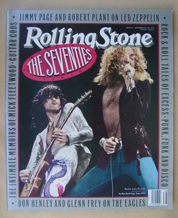 Rolling Stone magazine - Jimmy Page and Robert Plant cover (20 September 19