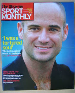 The Observer Sport Monthly magazine - Andre Agassi cover (January 2001)