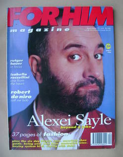 <!--1991-04-->For Him magazine - Alexei Sayle cover (April/May 1991)
