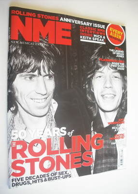 NME magazine - Mick Jagger and Keith Richards cover (21 July 2012)