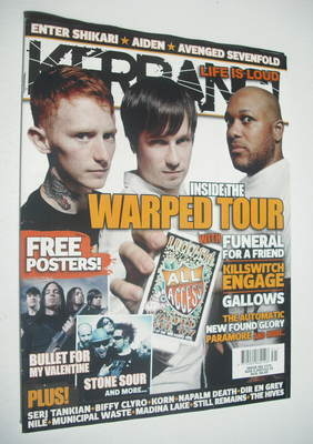 <!--2007-08-04-->Kerrang magazine - Warped Tour cover (4 August 2007 - Issu