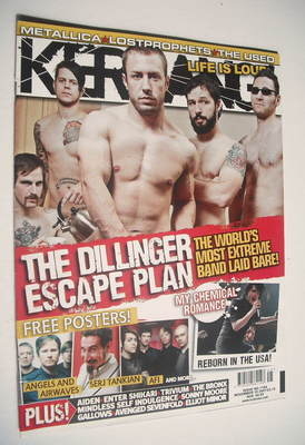 Kerrang magazine - The Dillinger Escape Plan cover (10 November 2007 - Issue 1184)