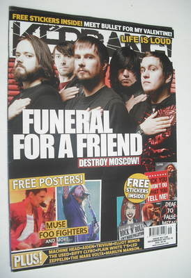 <!--2007-12-08-->Kerrang magazine - Funeral For A Friend cover (8 December 