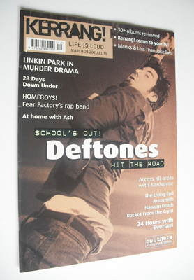Kerrang magazine - Deftones cover (24 March 2001 - Issue 845)