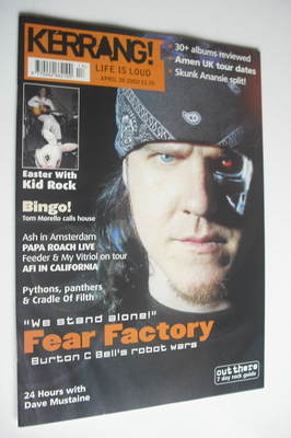 Kerrang magazine - Fear Factory cover (28 April 2001 - Issue 850)