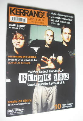 Kerrang magazine - Blink 182 cover (9 June 2001 - Issue 856)