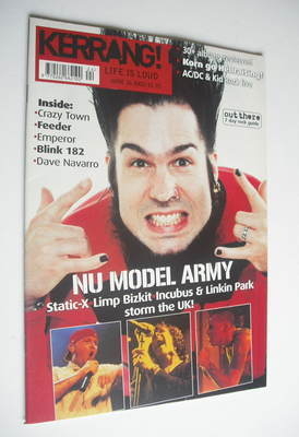 Kerrang magazine - Static-X cover (16 June 2001 - Issue 857)