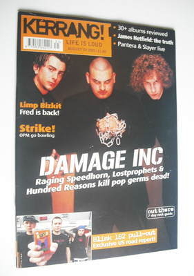 Kerrang magazine - Lostprophets/Raging Speedhorn/Hundred Reasons cover (4 August 2001 - Issue 864)